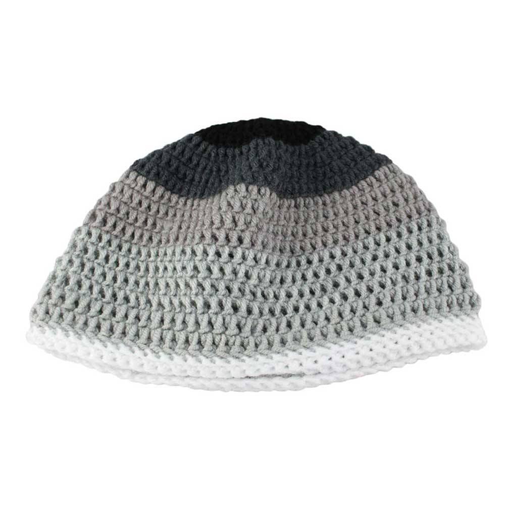 Lilylin Designs Shades of Gray Crochet Beanie Hat Medium/Large