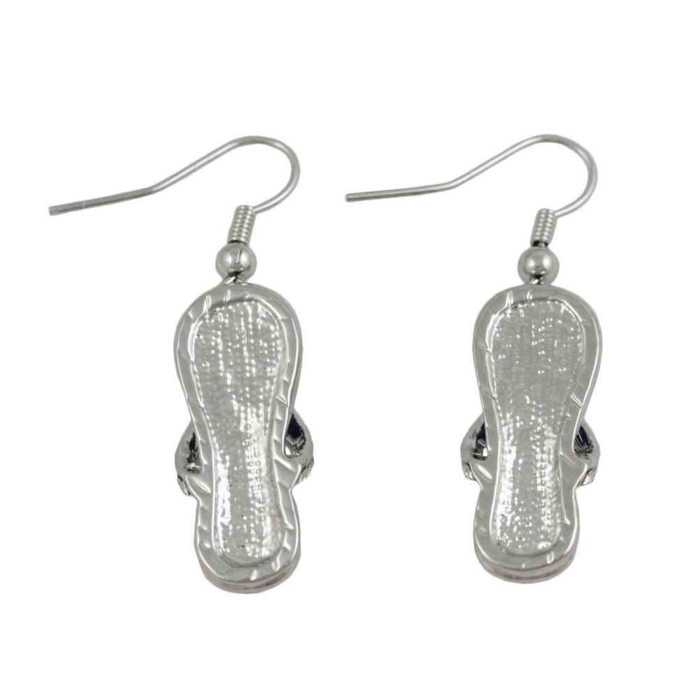 Back view of Red White and Blue Flip Flop Pierced Earring | Lilylin Designs