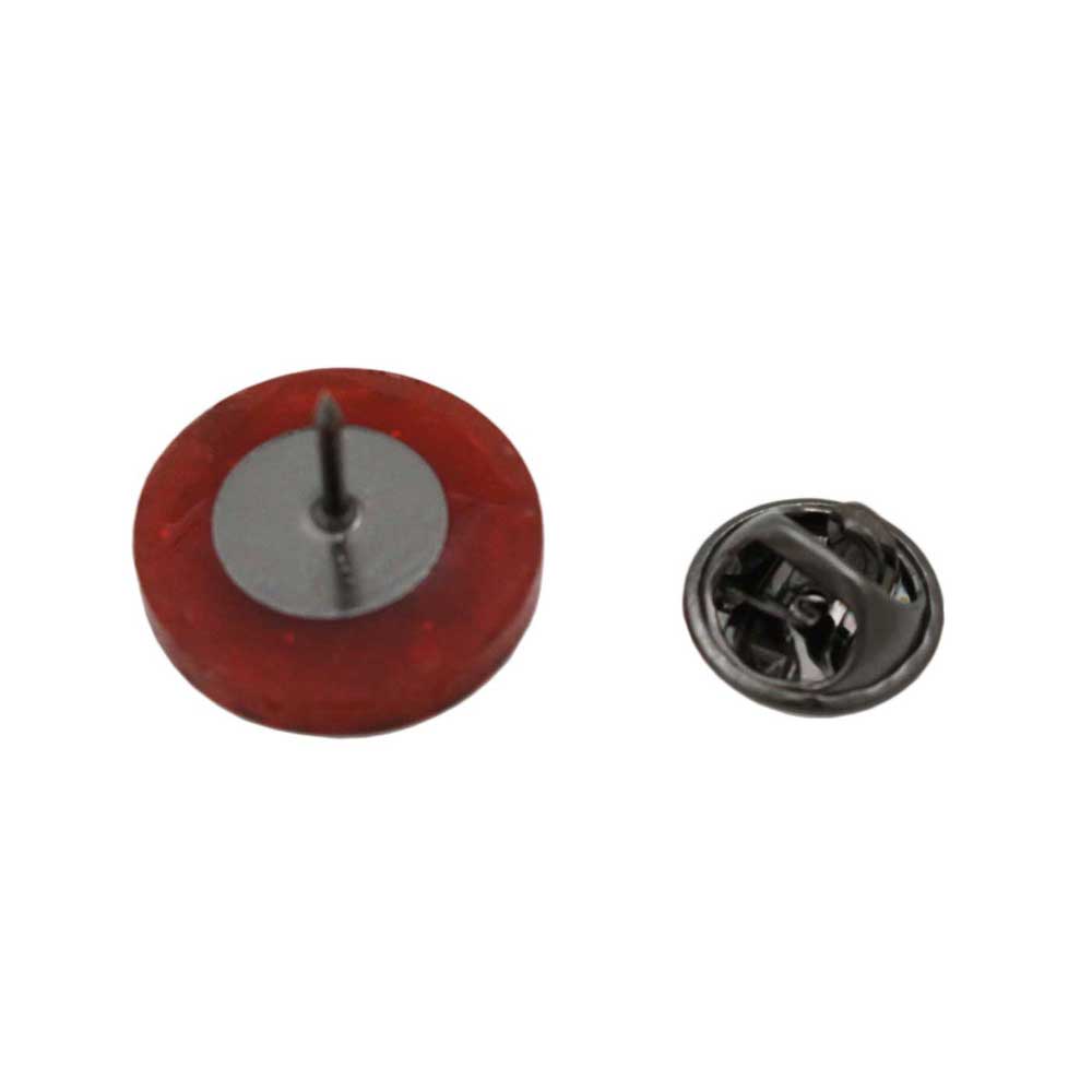 Small Red Disc with White Love Lapel Pin - Lilylin Designs