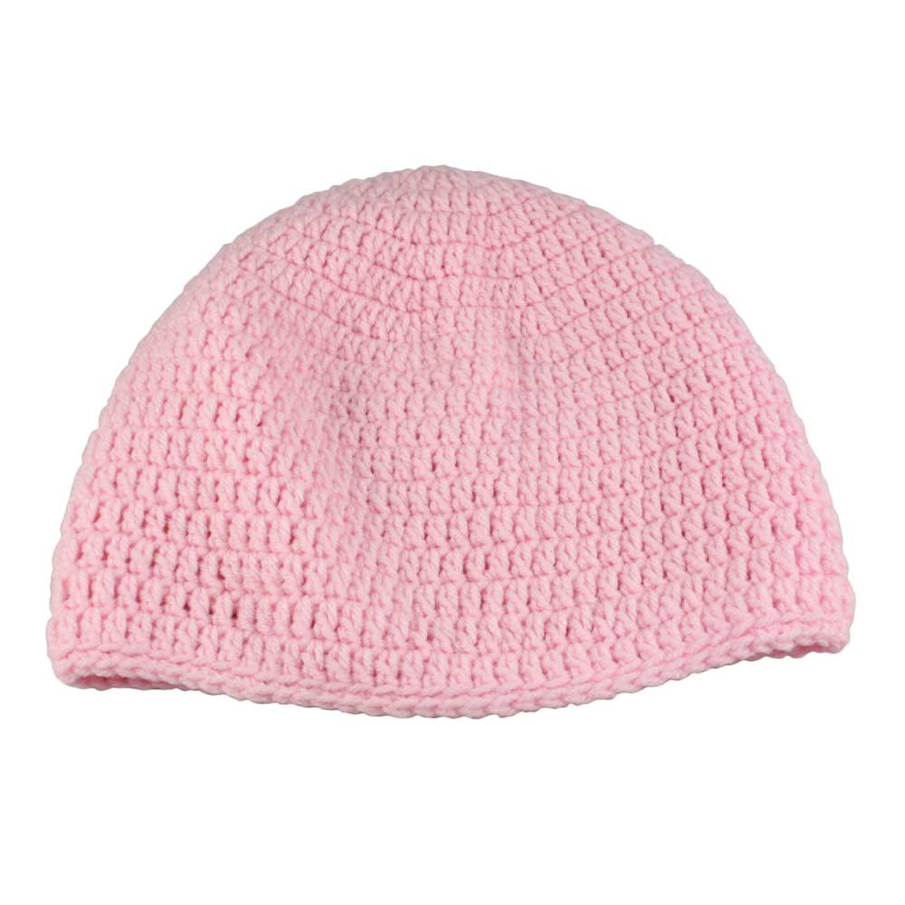 Lilylin Designs Baby Pink Crochet Beanie Hat Medium/Large