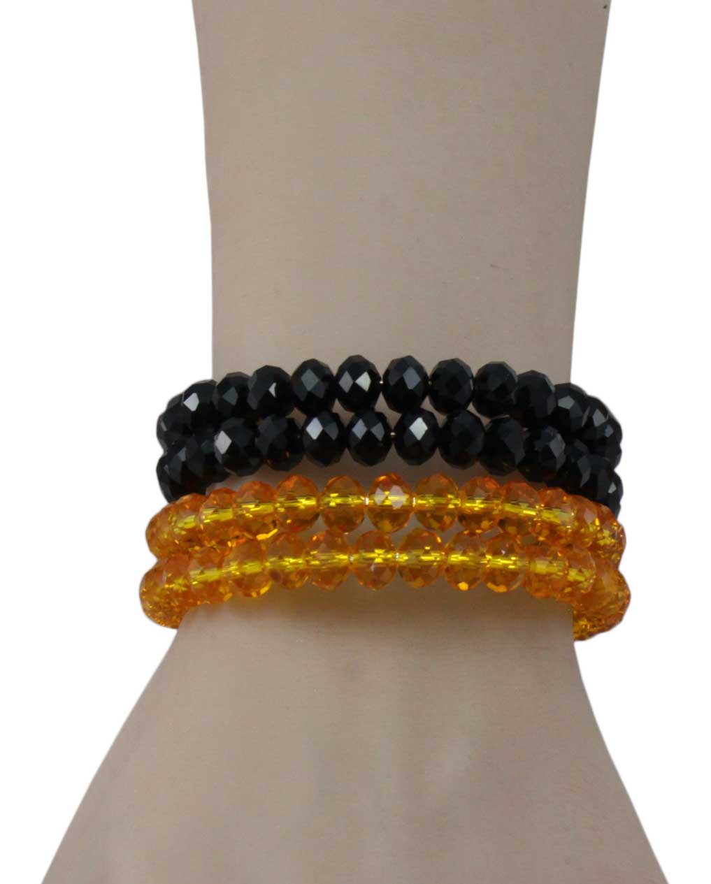 Assorted Colors Beaded Wrap Bracelet - BG401 - Lilylin Designs