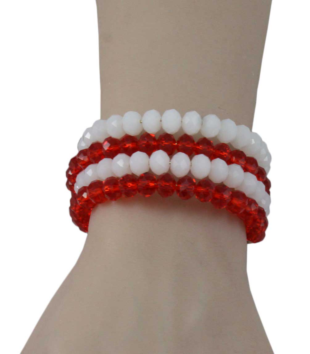 Assorted Colors Beaded Wrap Bracelet - BG401 - Lilylin Designs