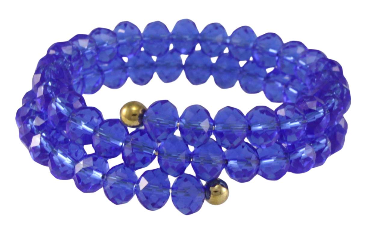 Assorted Colors Beaded Wrap Bracelet - BG401 - Lilylin Designs