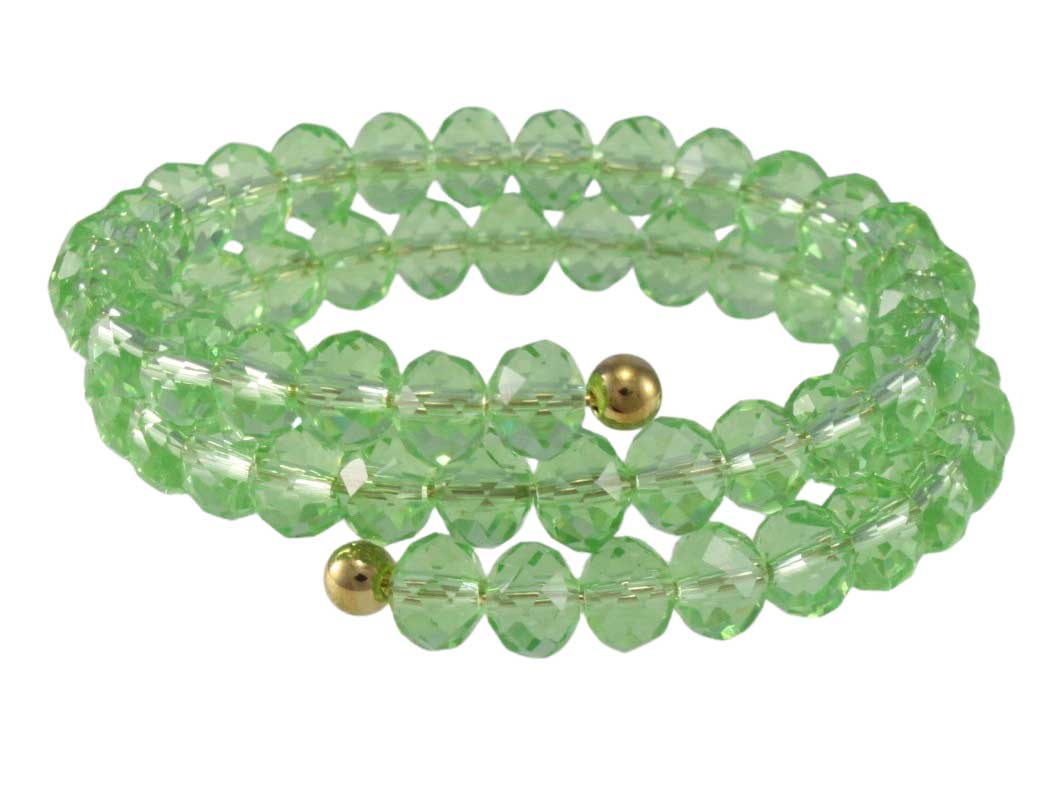 Assorted Colors Beaded Wrap Bracelet - BG401 - Lilylin Designs