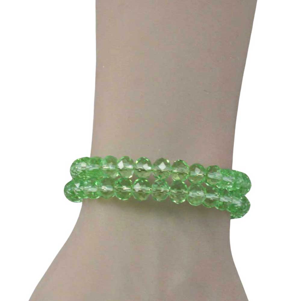 Assorted Colors Beaded Wrap Bracelet - BG401 - Lilylin Designs