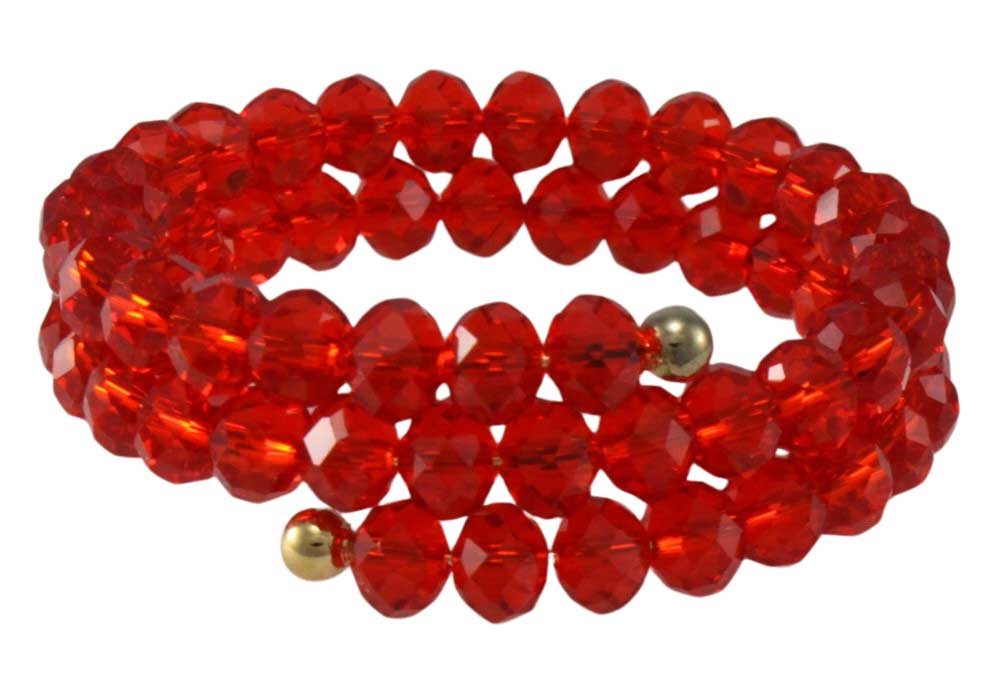 Assorted Colors Beaded Wrap Bracelet - BG401 - Lilylin Designs