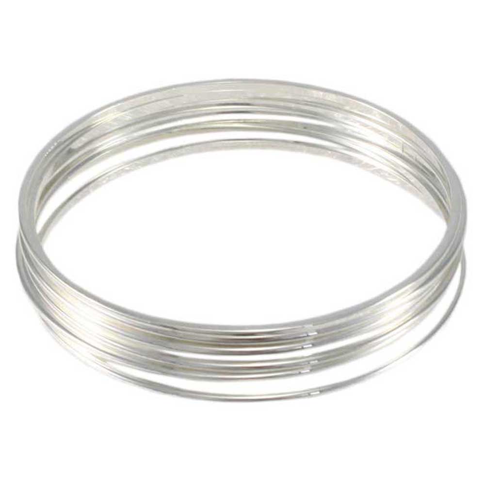 Silver - tone Stackable Skinny Slip On Bangles - Set of 6 - BG850S - Lilylin Designs