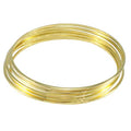 Gold - Plated Stackable Skinny Slip On Bangles - Set of 6 - BG851S - Lilylin Designs