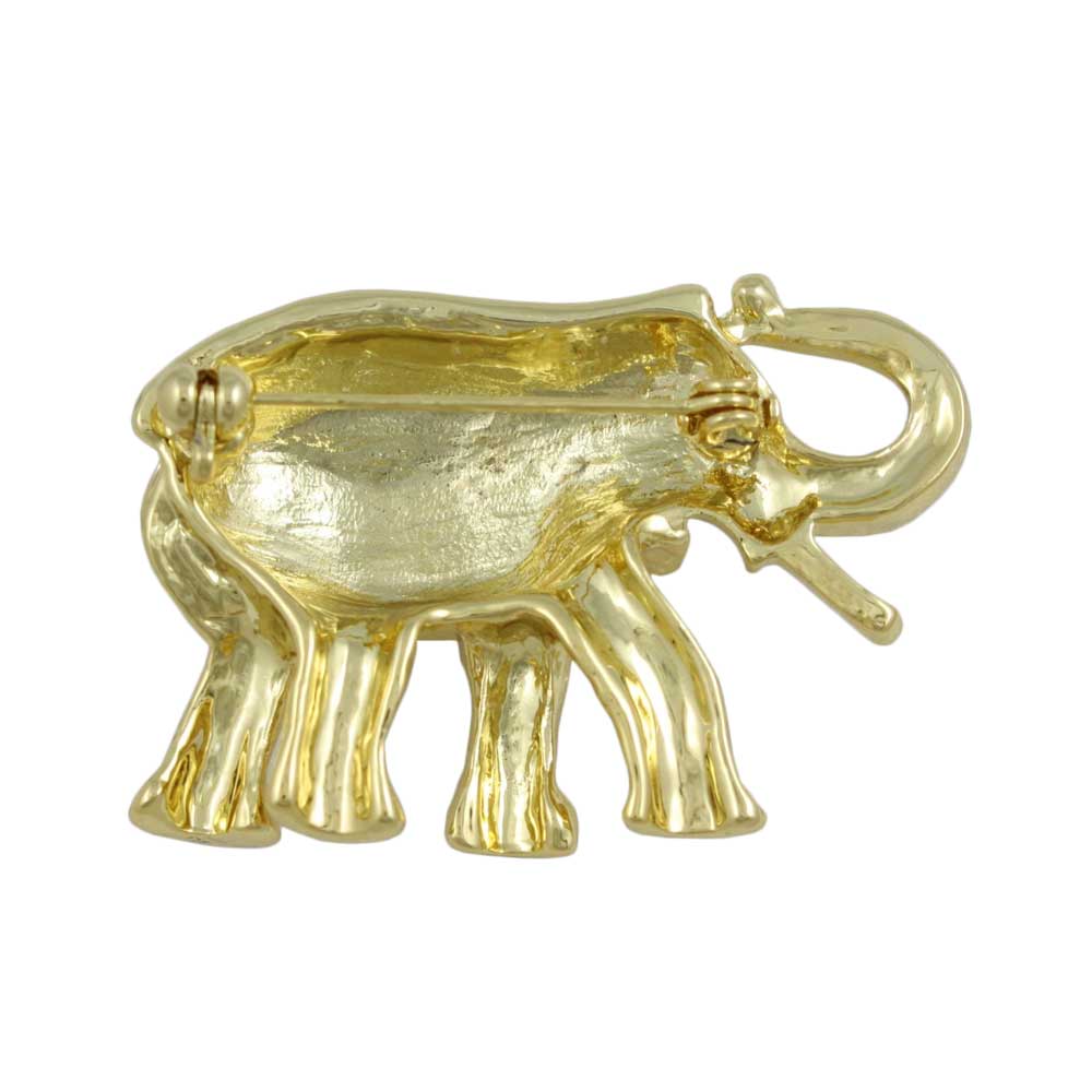 Back view of Red White Blue Enamel Elephant Brooch Pin | Lilylin Designs