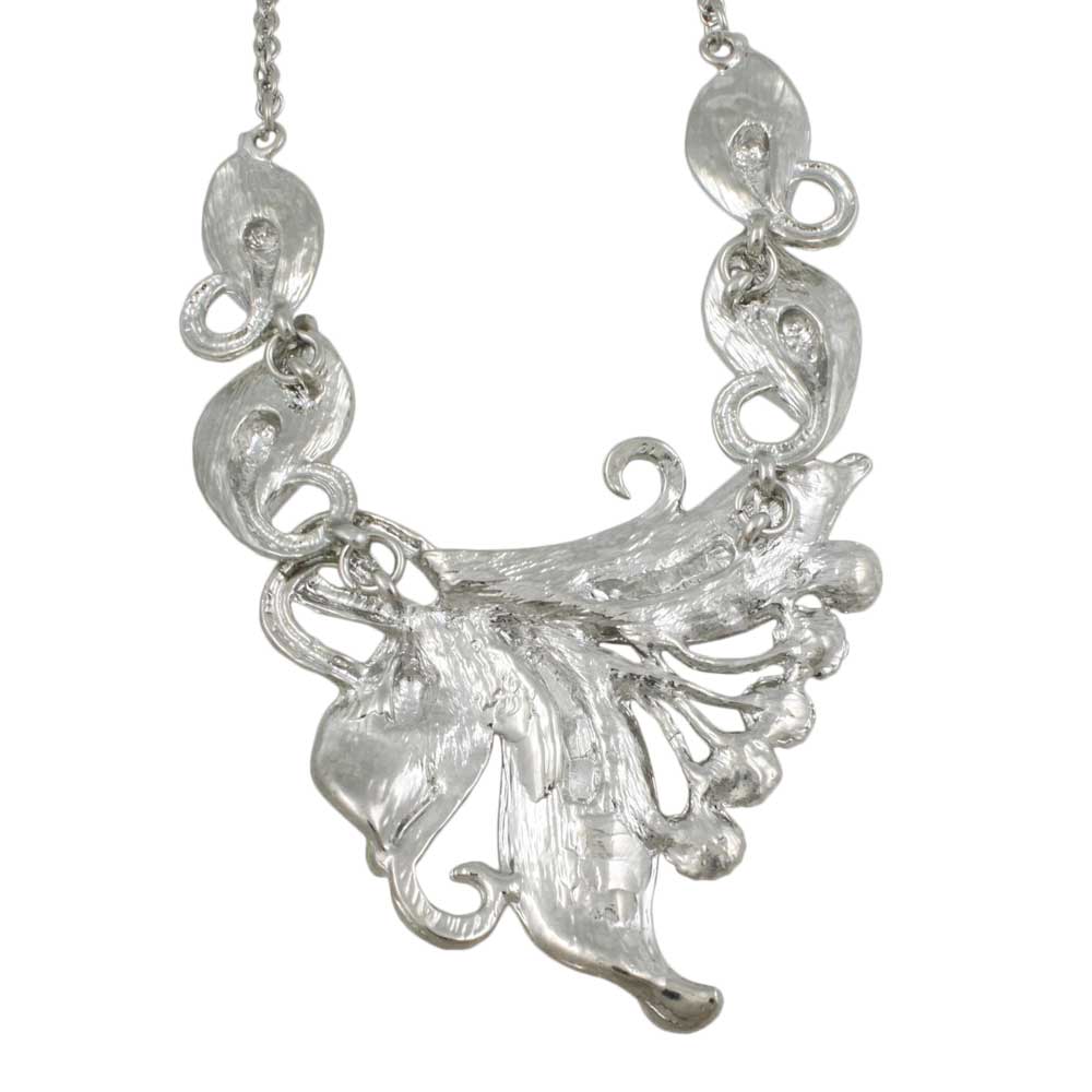 Back view of Colorful Enamel and Crystals Calla Lilies Necklace - Lilylin Designs