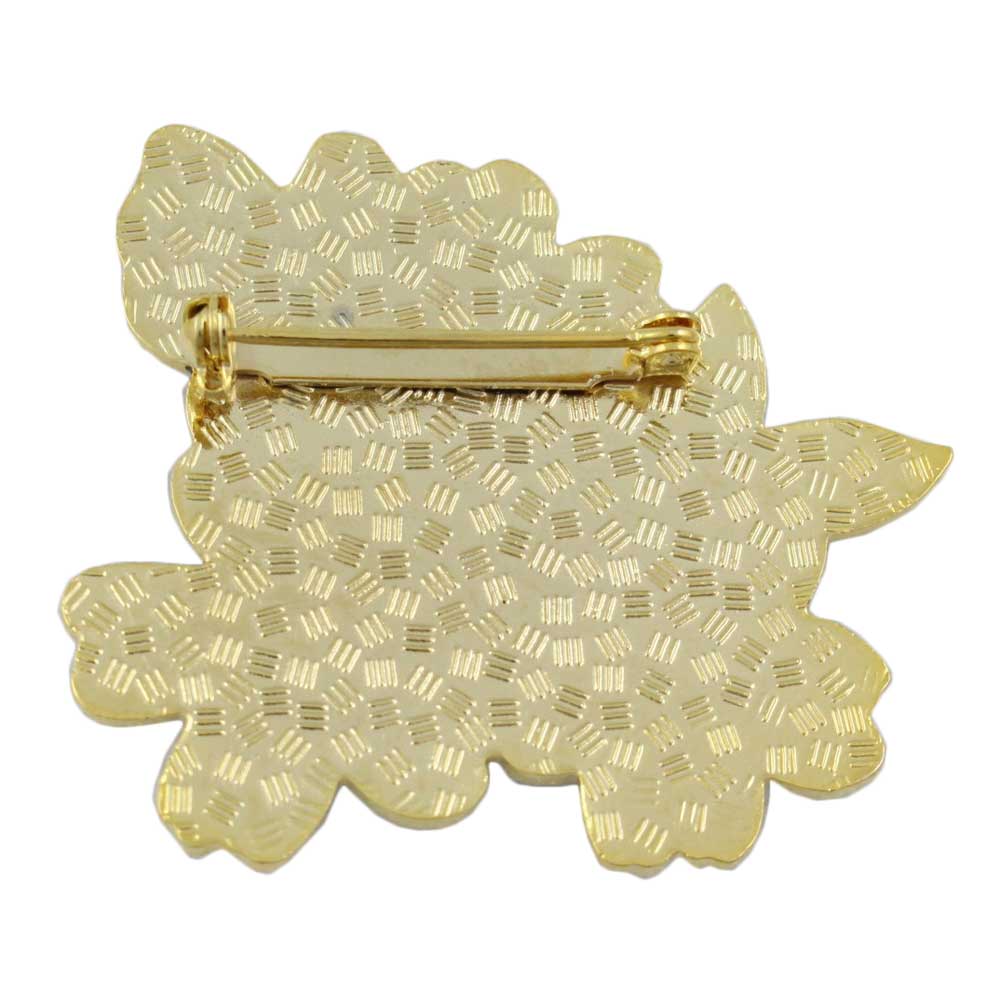 Back view of blue forget me not pin - Lilylin Designs