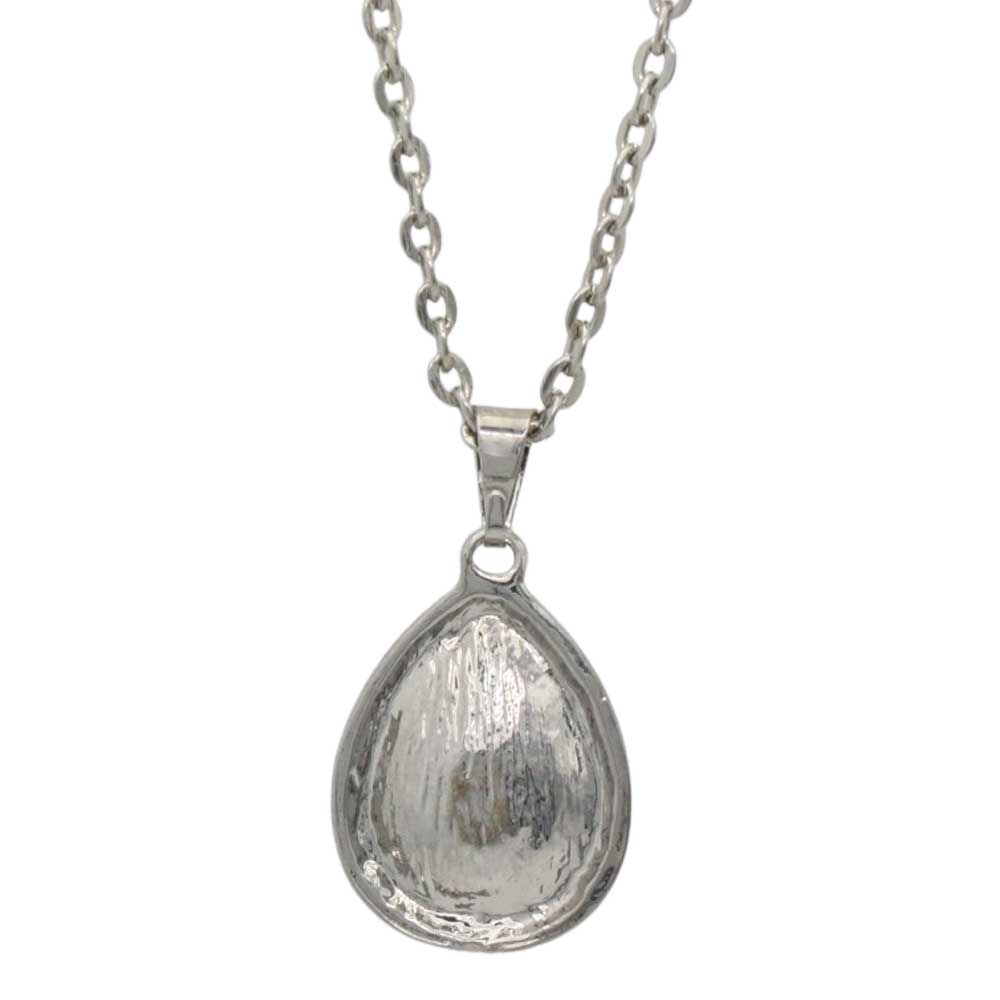 Back view of purple crystal teardrop necklace - Lilylin Designs