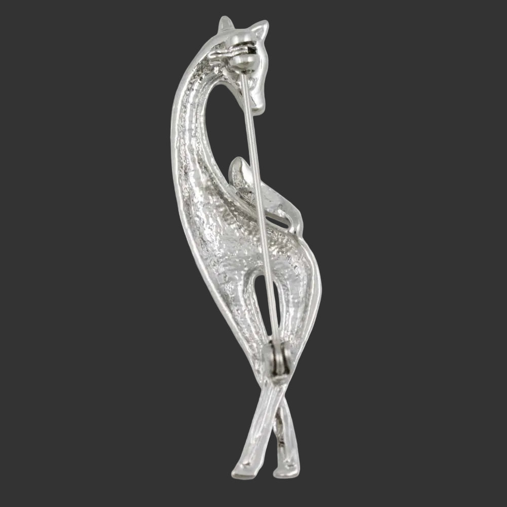 Back view of small Giraffe with Black Enamel Spots Brooch Pin - Lilylin Designs