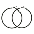 2" Medium Sized Black Skinny Hoop Pierced Earring - Lilylin Designs