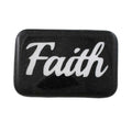 Black Magnet with White Faith - Lilylin Designs