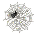 Web with Black Crystal Spider Brooch Pin - Lilylin Designs