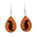 Handcrafted Resin Witchy Cat Earrings - Lilylin Designs