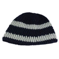 Navy Blue and Gray Crochet Beanie Hat Small/Medium - STXH15SM - Lilylin Designs