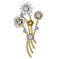 Light Gray Enamel Flowers Bouquet Brooch Pin - Lilylin Designs