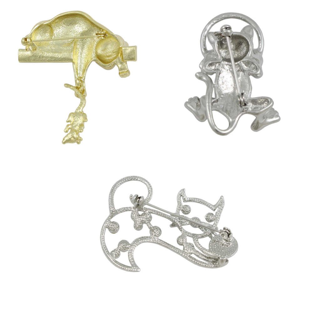 Playful Cats Brooch Pin Bundle - CATSET1 - Lilylin Designs