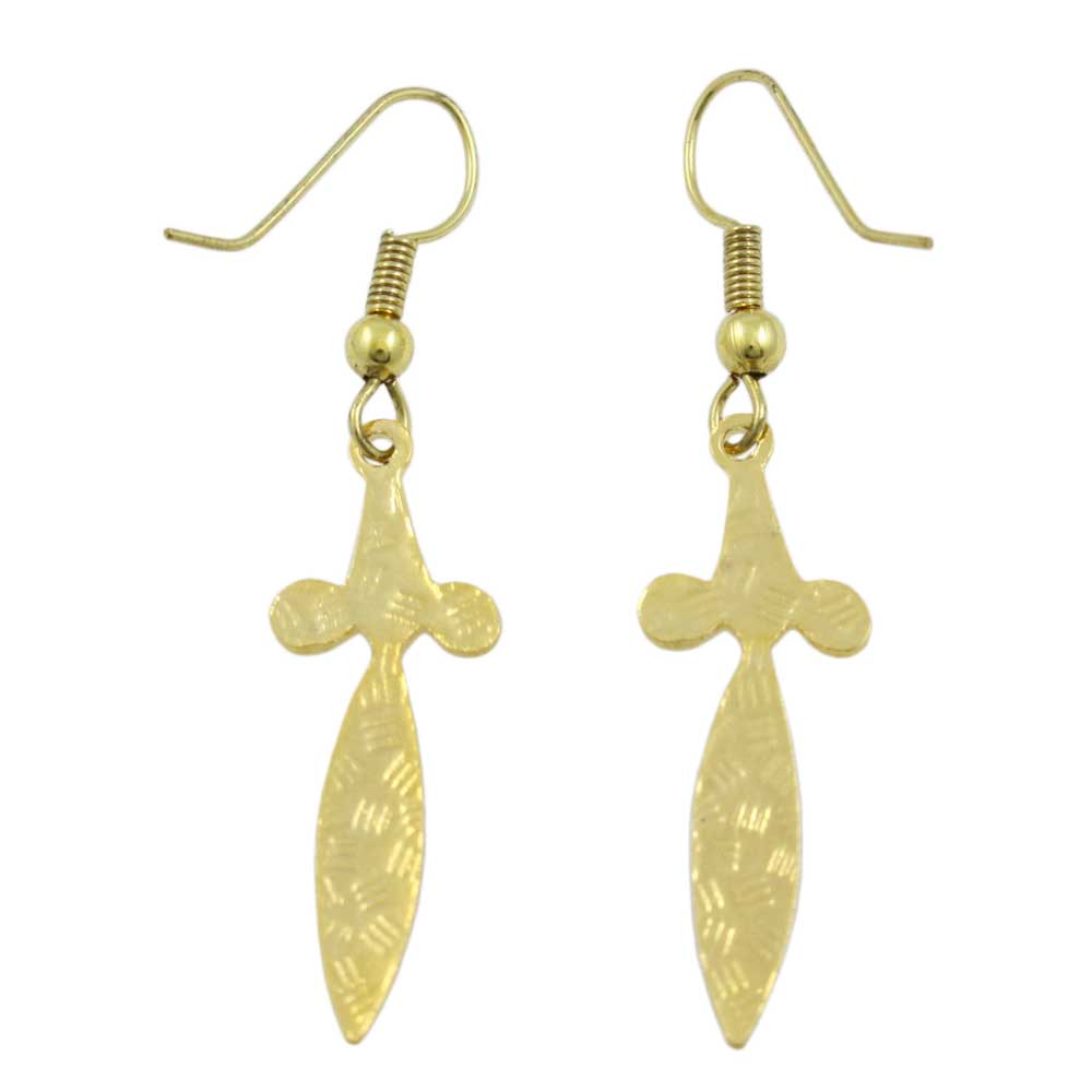 Dark and Light Blue Cloisonne Spear Pierced Earring - CE223BL - Lilylin Designs