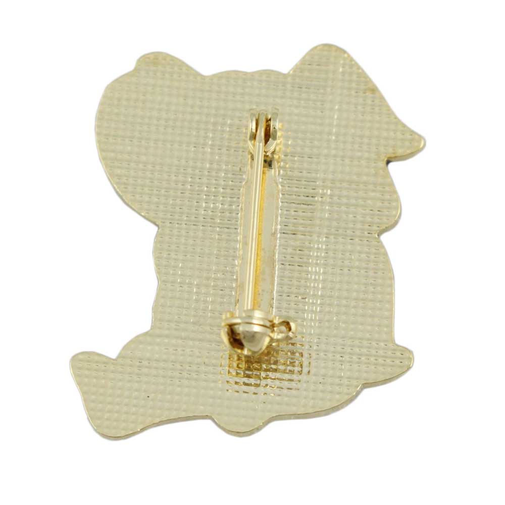 Cloisonne Red Peach and Teal Elephant Brooch Pin - CP83RD - Lilylin Designs