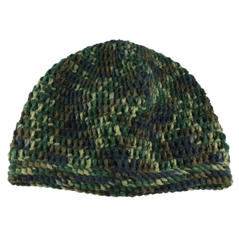 Lilylin Designs Camouflage Crochet Beanie Hat Medium/Large
