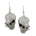 Crystal Bandaged Pirate Skull Pierced Earring - Lilylin Designs