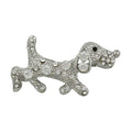 Silver with Crystals Strutting Beagle Dog Brooch Pin - Lilylin Designs