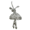 Crystal Dancing Ballerina Brooch Pin and Pendant - Lilylin Designs