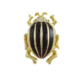 Dark Purple Enamel Beetle Brooch Pin - Lilylin Designs
