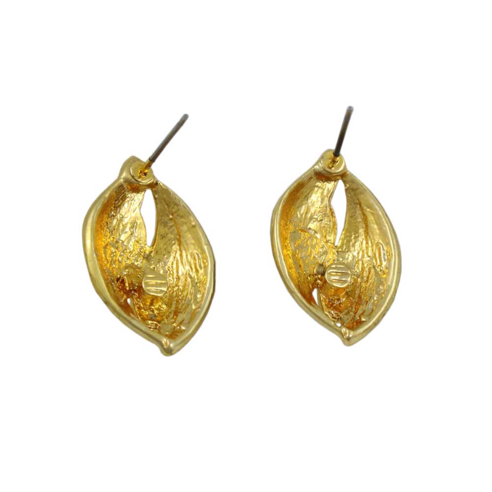 Light and Dark Purple Enamel Wave Pierced Earring - EQ141 - Lilylin Designs
