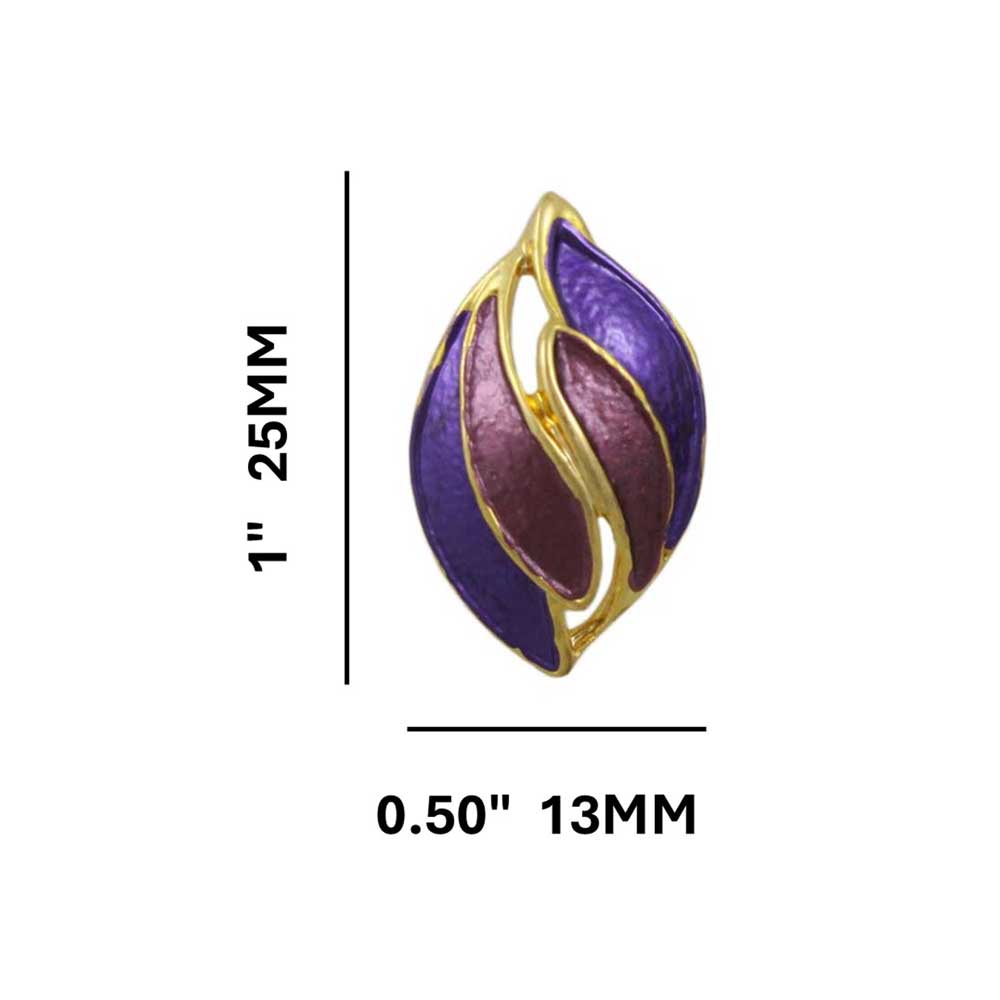 Light and Dark Purple Enamel Wave Pierced Earring - EQ141 - Lilylin Designs