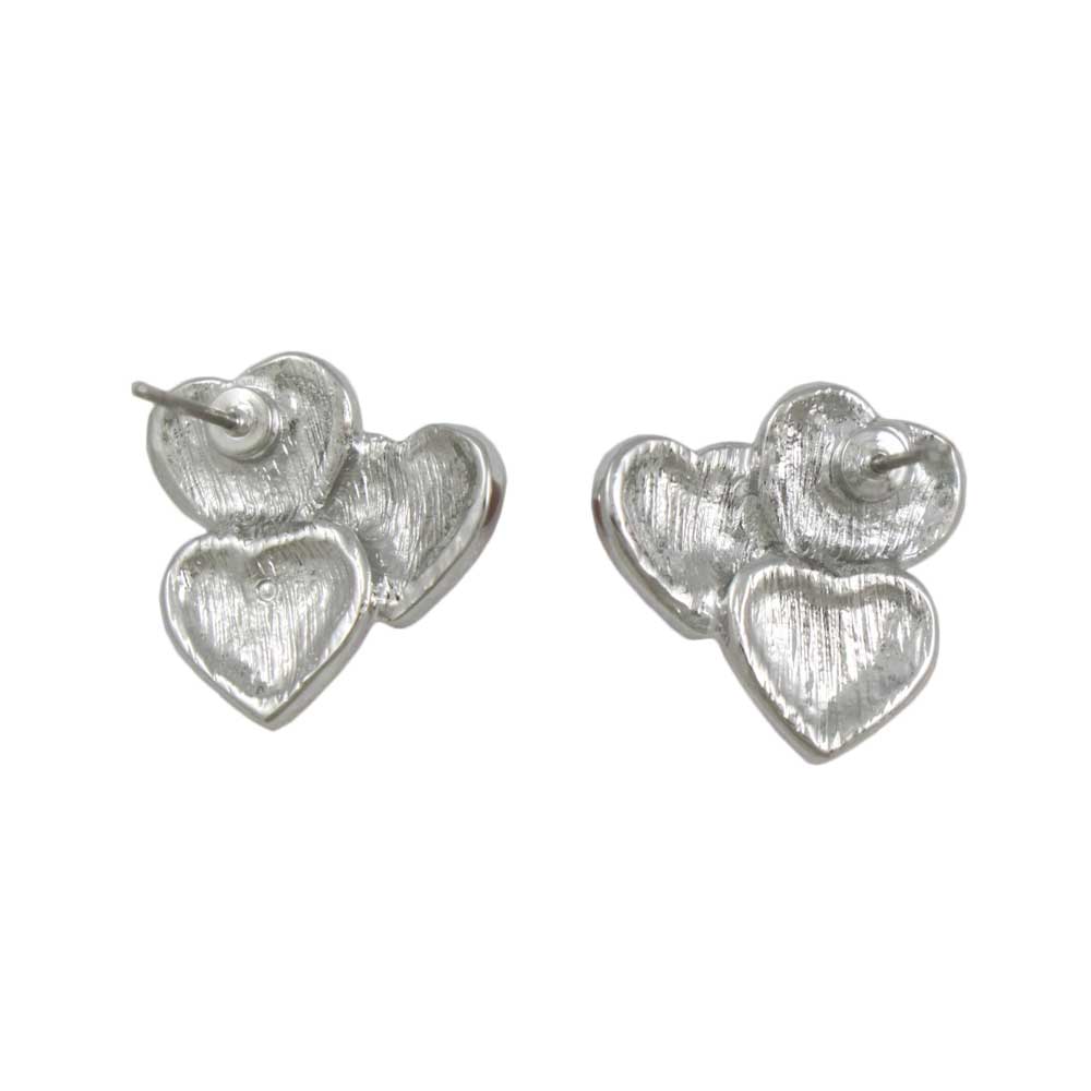 Red, Light Pink, and Hot Pink Hearts Pierced Earring - EQ303 - Lilylin Designs
