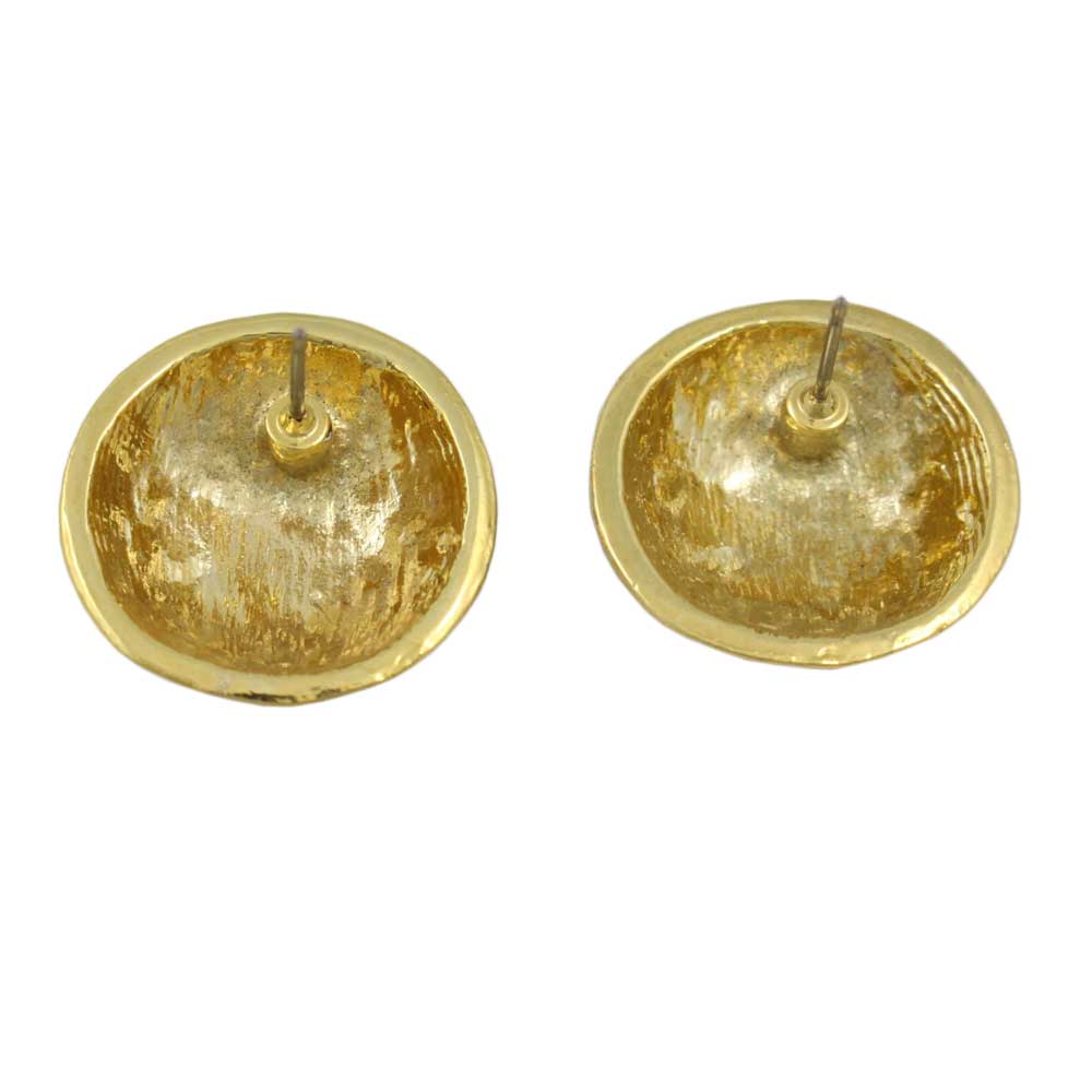 Pastel Enamel Striped Dome Pierced Earring - EQ440 - Lilylin Designs