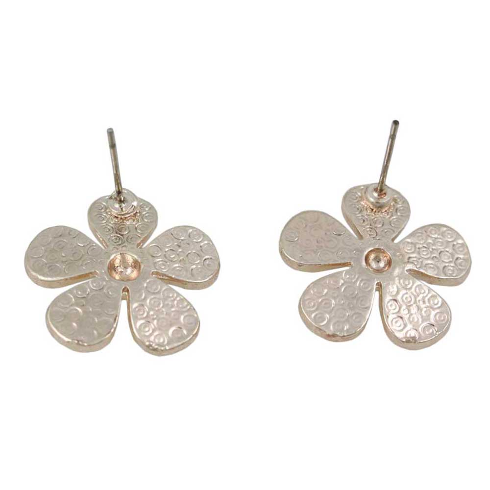 Pastel Enamel Daisy Flower Pierced Earring - EQ501 - Lilylin Designs