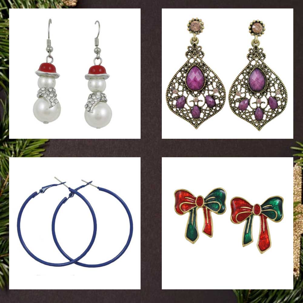 Lilylin Designs Earrings Collection Features Hoops, Dangles, Buttons in a Variety of Styles, Pierced and Clip-On