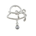 Easter Bonnet Lapel Tac Pin with Gray Pearl - Lilylin Designs