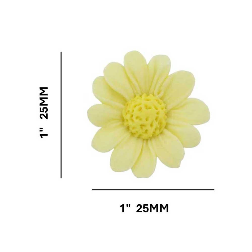 Lemon Yellow Fimo Clay Daisy Pierced Earring - FE410 - Lilylin Designs