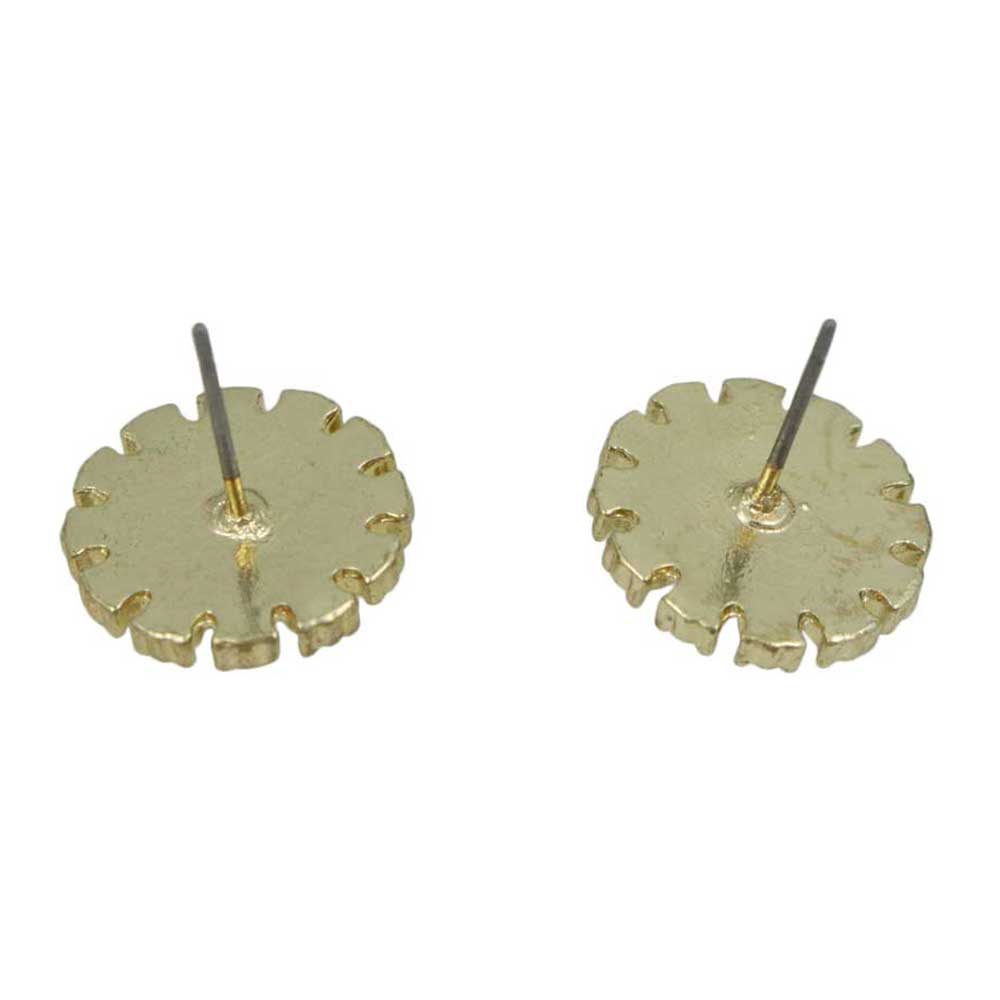 Yellow and White Daisy Button Pierced Earring - FE502 - Lilylin Designs