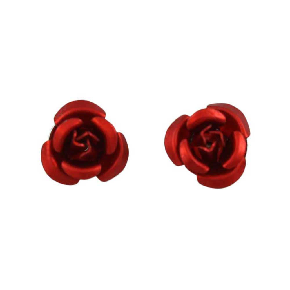 Lilylin Designs Red Rose Stud Pierced Earring
