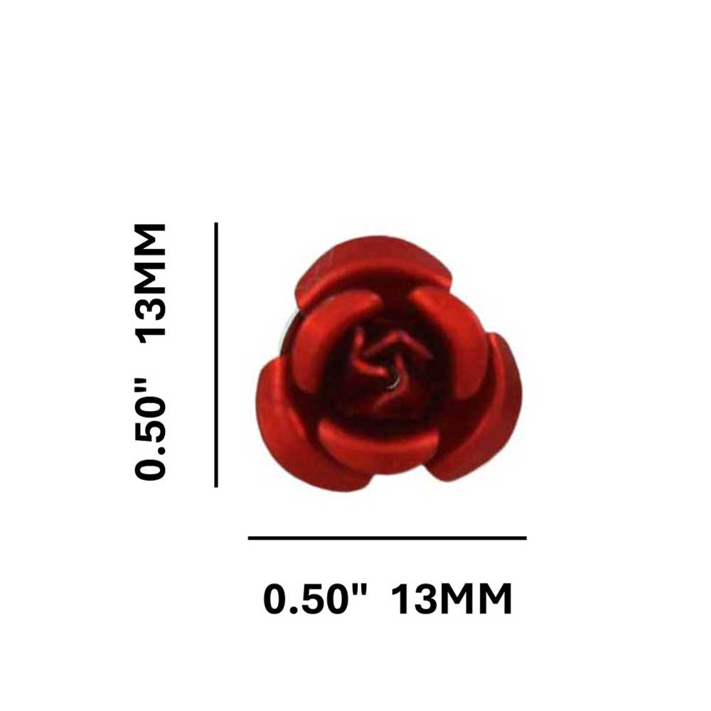 Red Rose Stud Pierced Earring - FE510 - Lilylin Designs