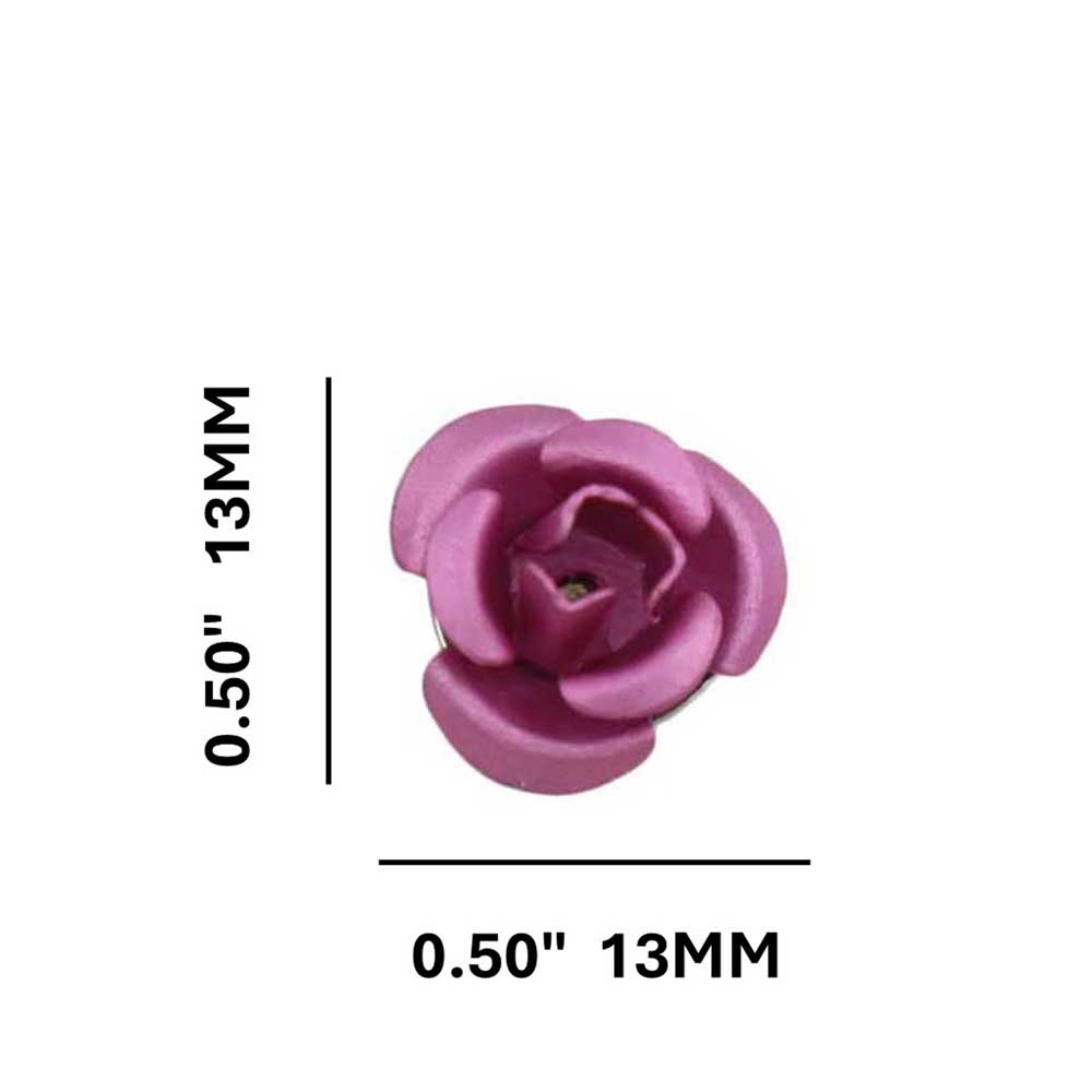 Mauve Pink Rose Stud Pierced Earring - FE510PK - Lilylin Designs