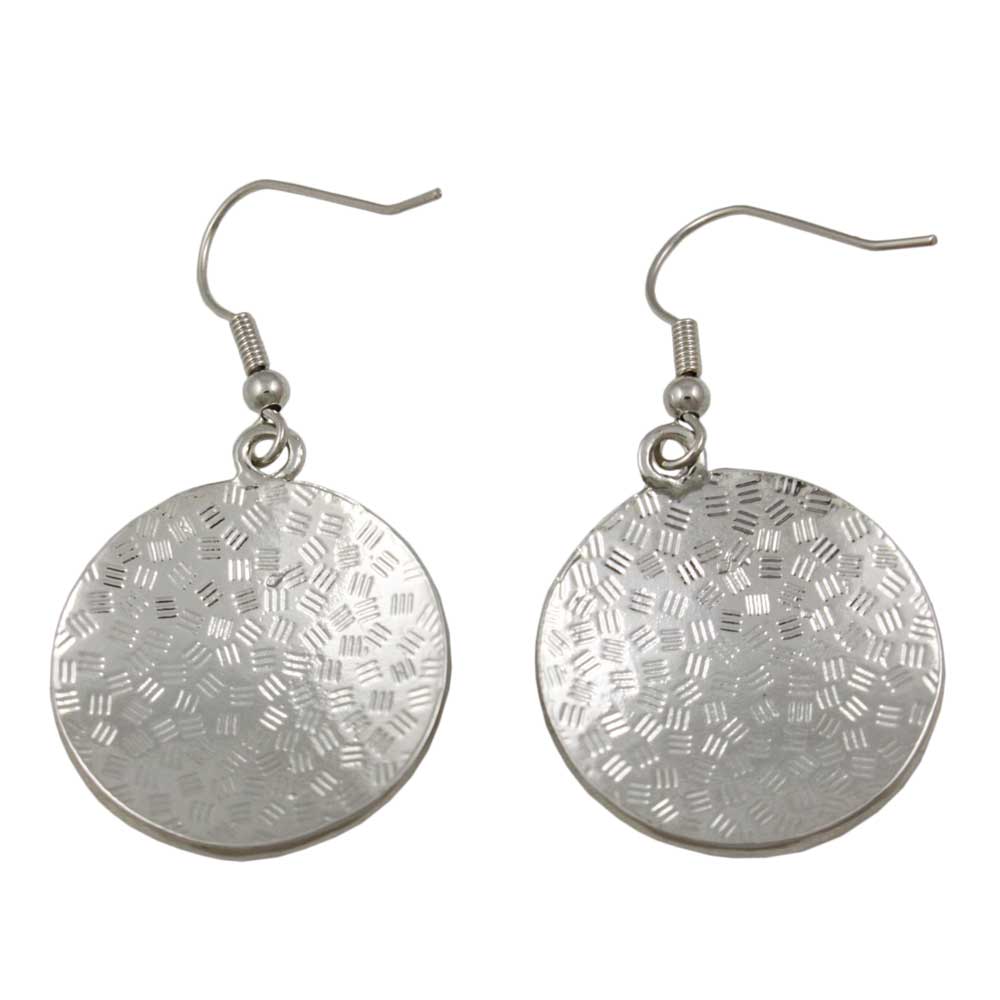 Blue and Silver We Are The World Dangling Earth Earring - FE511 - Lilylin Designs