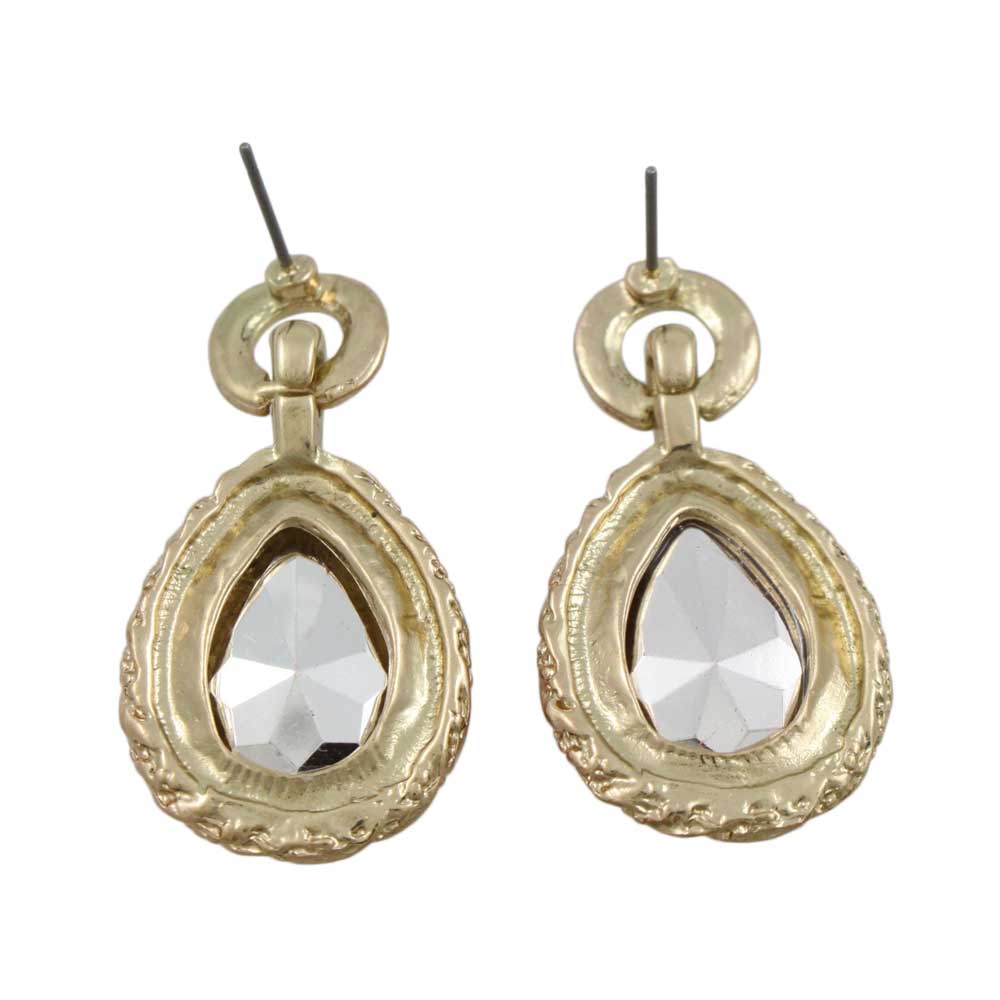 Burnt Orange Acrylic Teardrop Pierced Earring - FE513 - Lilylin Designs