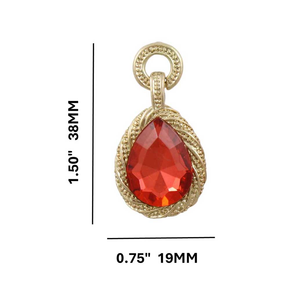 Burnt Orange Acrylic Teardrop Pierced Earring - FE513 - Lilylin Designs
