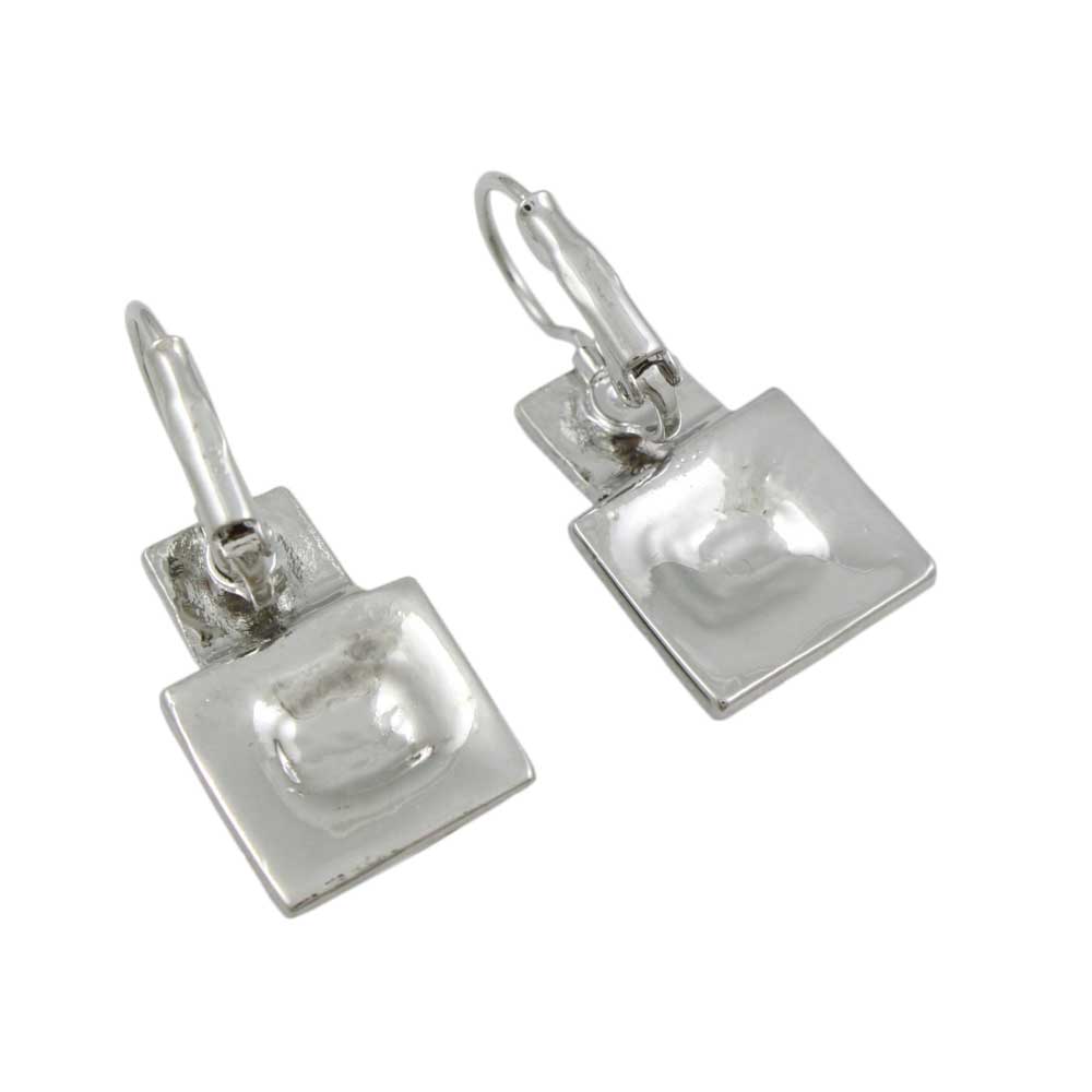 Multicolor Enamel Squares Dangling Pierced Earring - FN321E - Lilylin Designs