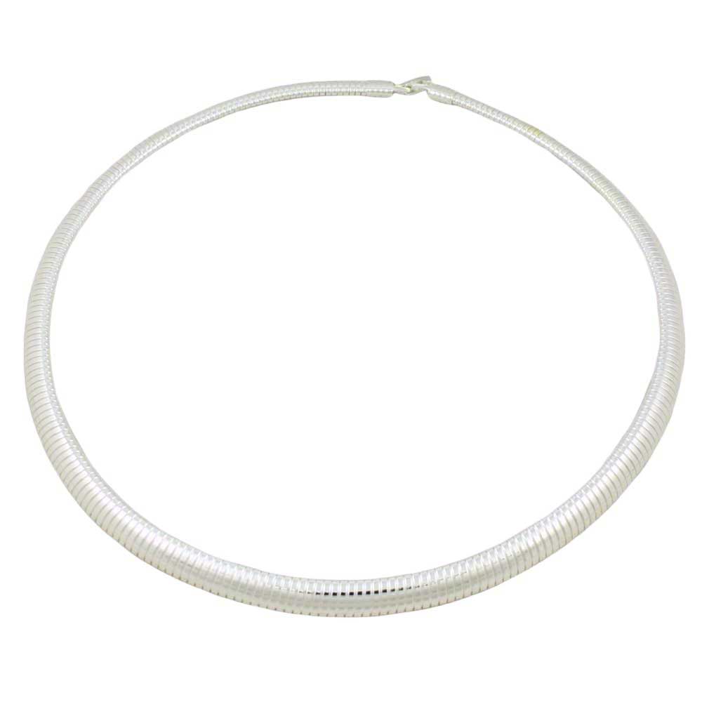 Silver-tone Flexible Omega Necklace - Lilylin Designs