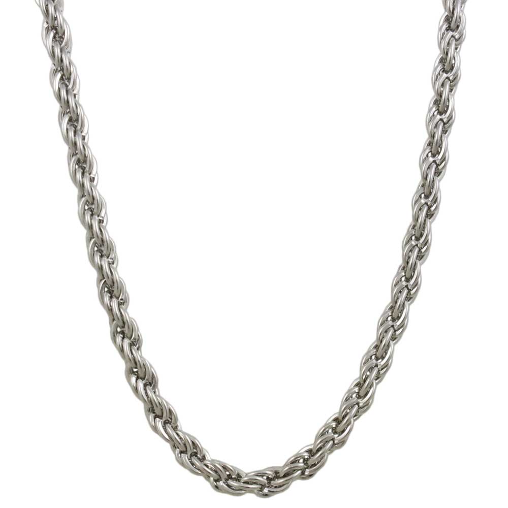 Lilylin Designs 4MM Thick Silver-tone Rope Chain 