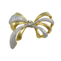 Glitter Bow Brooch Pin with Silver and Gold-plating - Lilylin Designs